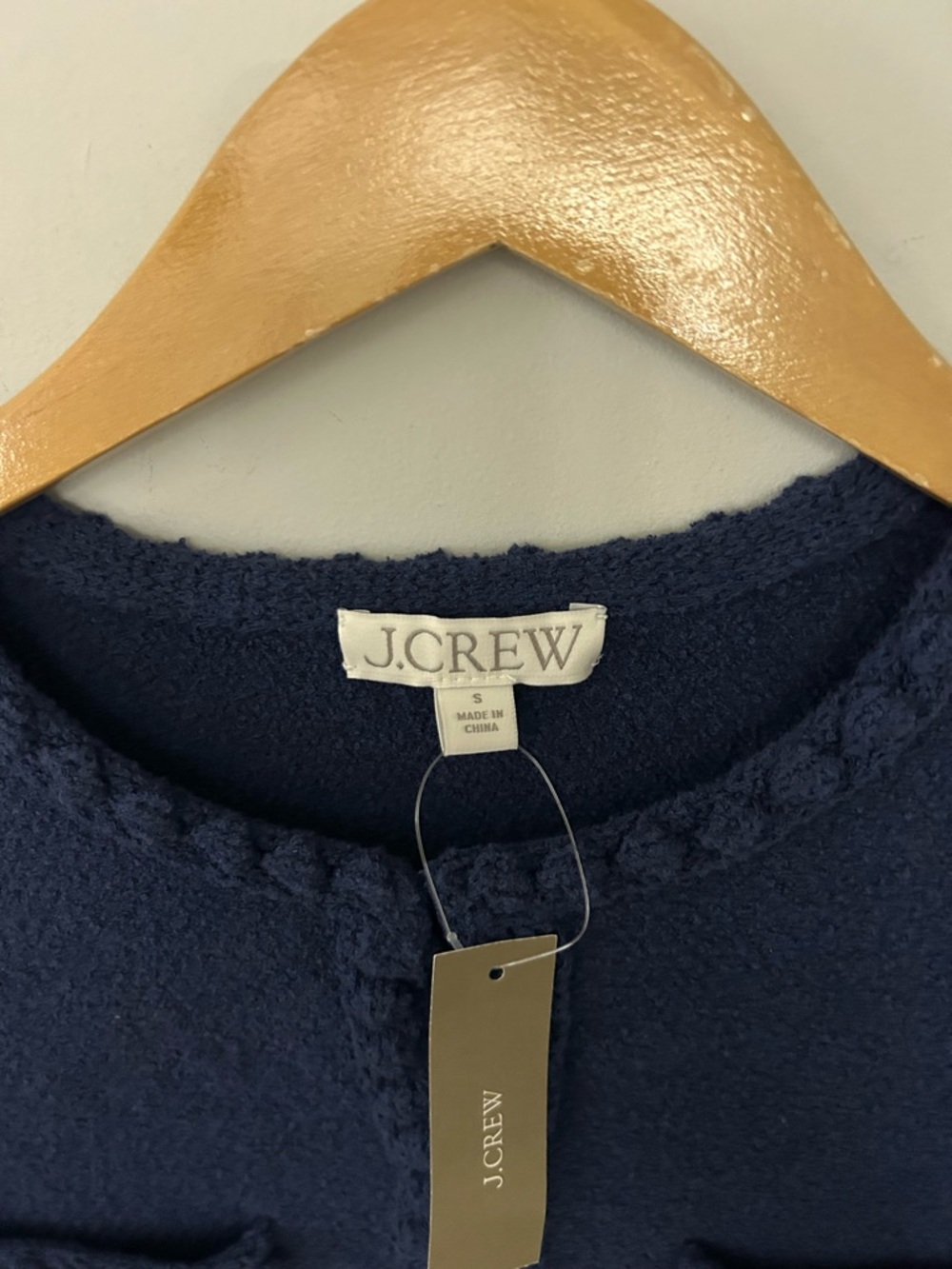 NWT J.Crew Odette Navy Braided Trim Cardigan with Gold Buttons - Picture 6 of 6
